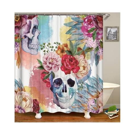 Art Painting Skulls Shower Curtain Skull Shower Curtain Sugar Skull