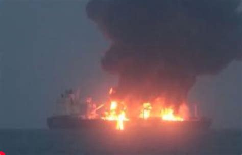 Fires Break Out On Abandoned Greek Flagged Oil Tanker Sounion That