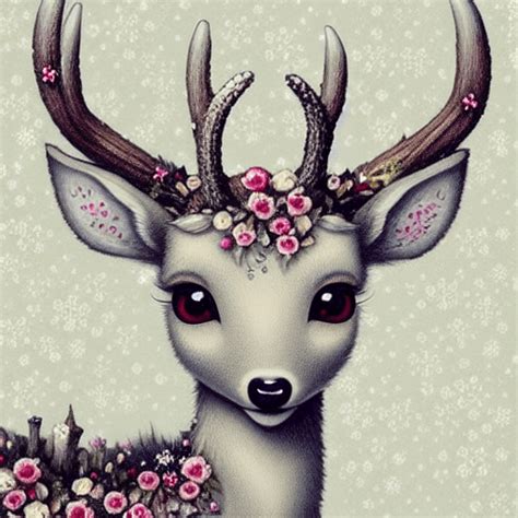 Gráfico Fantasy Deer Chibi · Creative Fabrica