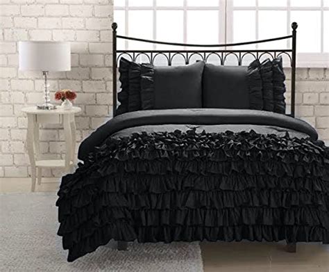 Black Ruffled Bedding Sets • Bedding Decor Ideas