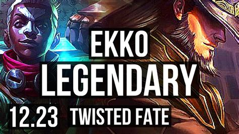 Ekko Vs Twisted Fate Mid 1306 Legendary 900k Mastery Euw