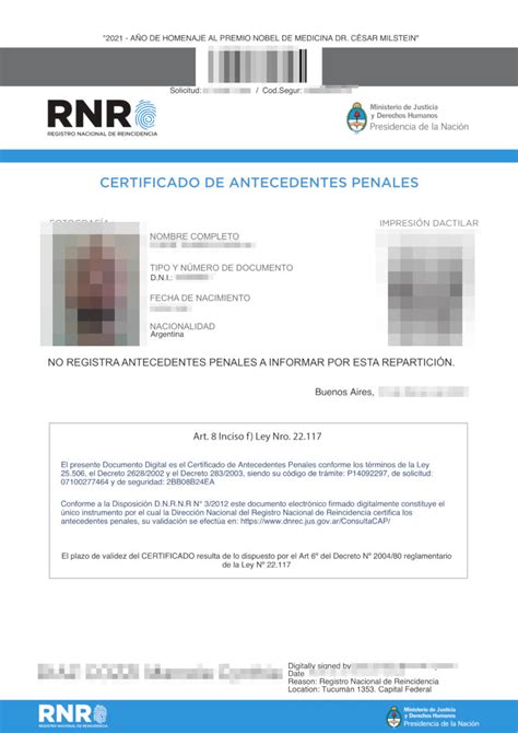 Traducci N Jurada Certificado De Antecedentes Penales Argentina