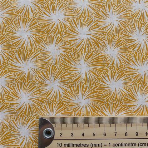 Tissu Futon Cretonne Jaune Tissus Des Ursules