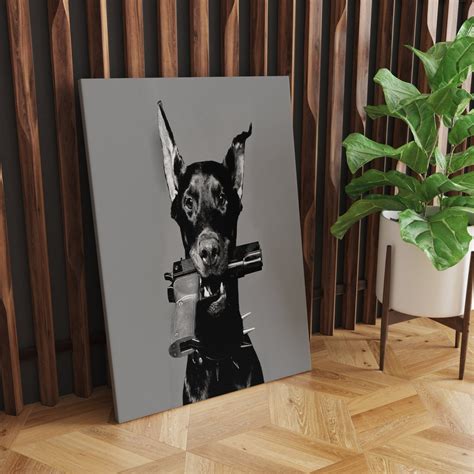 Doberman Gun Poster, Luxury Fashion Poster, Printable Designer Wall Art ...