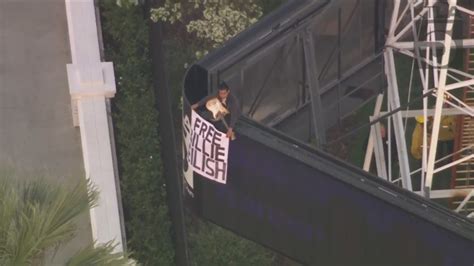 Man Climbs California Radio Tower Holding ‘free Billie Eilish’ Sign Cw33 Dallas Ft Worth