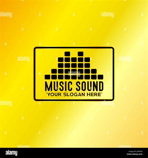 Music Emblem with Golden Background, Vector, Illustration Stock Vector ...