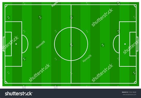 Soccer Field Real Measures Texture Grass Stock Vector Royalty Free