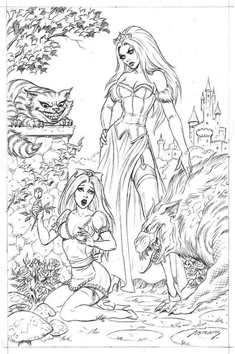 Grimm Fairy Tales Adult Coloring Pages Colored Coloring Pages