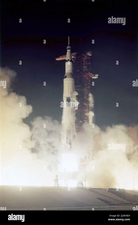 The Huge 363 Feet Tall Apollo 17 Rocket Is Launched From Kennedy Space