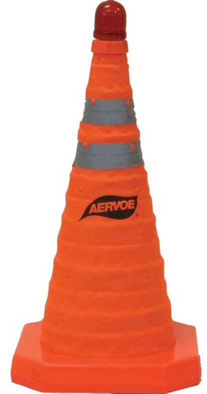 Aervoe Orange Collapsible Safety Cone With Red Led Light Kuker