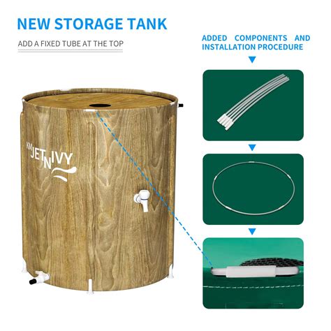 Snapklik KMJETNIVY Rain Barrel 50G Anti Collapse Collapsible