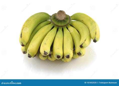 Banana Bunch Isolated on White Background Stock Image - Image of ...