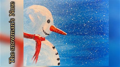 Acrylic Painting Easy Snowman Youtube