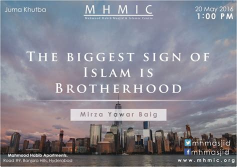 The Biggest Sign Of Islam Is Brotherhood Mahmood Habib Masjid And