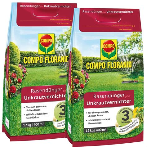 Compo FLORANID Rasendünger Plus Unkrautvernichter 3 Monate