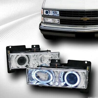 Faros Lupa Ojo De Angel Led Para Chevrolet Silverado