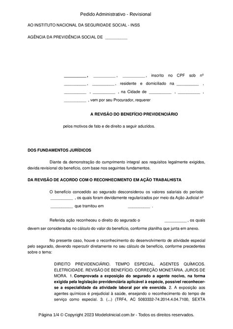 Modelo Pedido Administrativo Revisional