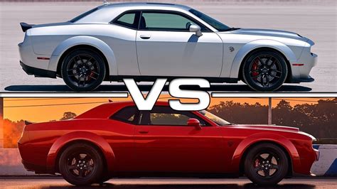 Dodge Challenger Srt Hellcat Redeye Vs Dodge Challenger Srt