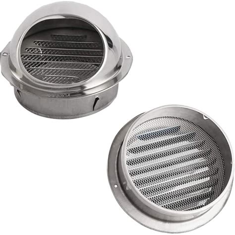 Set Grilaj De Aerisire 140 Mm Inox 2 Buc Argintiu Emagro