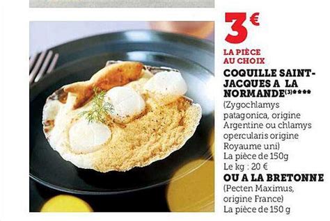 Promo Coquilles Saint Jacques La Normande Ou La Bretonne Chez Hyper