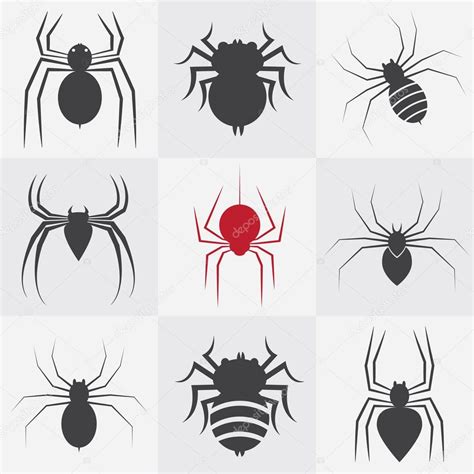 Satz Von Vektor Spinne Icons Stockvektor Yod67 30181415