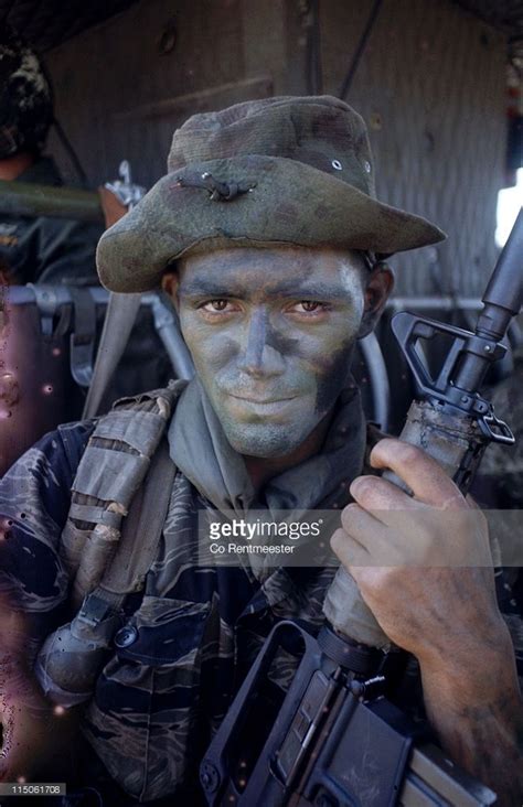 Portrait Of Manuel Moya Of A Us Army Long Range Reconnaissance Patrol