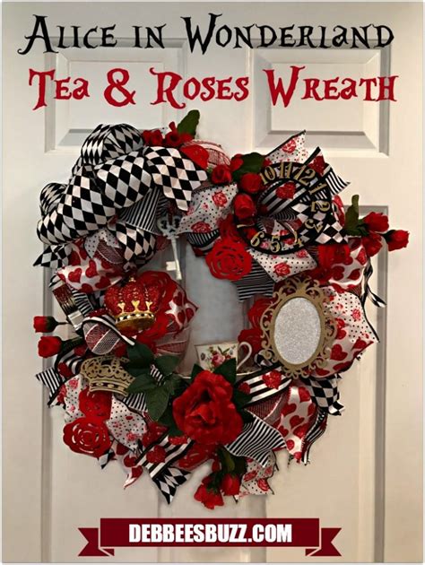 Fanciful Alice in Wonderland Theme Wreath - Debbee's Buzz