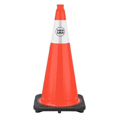 28" Traffic Cone with Custom Logo - Traffic Cones For Less