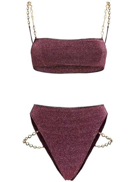 Lumiere lurex bikini w chains Oséree Swimwear Women Luisaviaroma