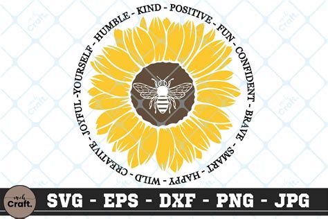 Bee Everything Svg Sunflower Svg Bee Svg Grafika Przez Mchcrafter