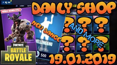 Fortnite Neuer Gegenstand Shop 19 01 2019 Fortnite ITEM SHOP Daily Shop