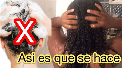 Como Lavar El Cabello Afro Rizado Correctamente YouTube