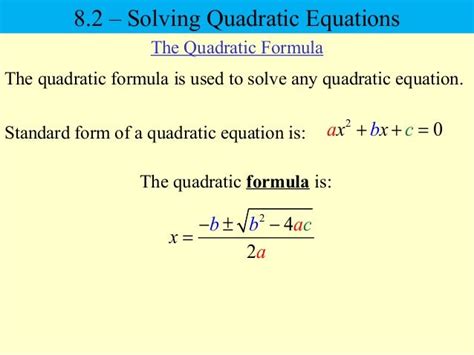 Quadratic Equations Ppt