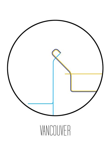 Vancouver Canada Minimalist Metro Subway Art Print | Etsy