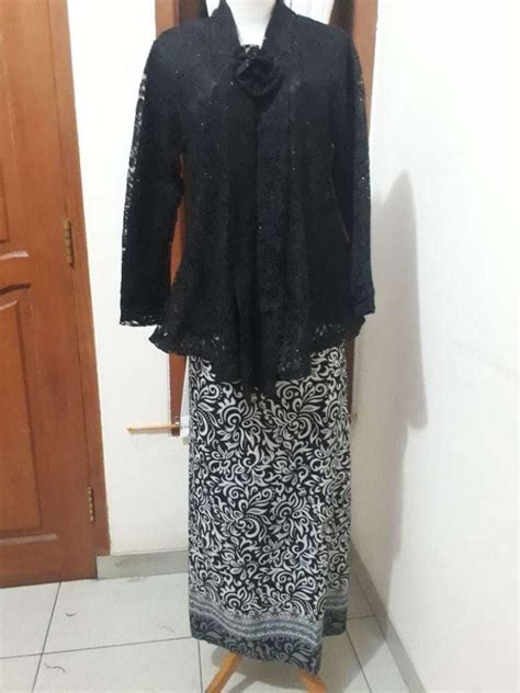 Jual Setelan Kebaya Modern Kutubaru Floy Brokat Hitam Dan Warna Lainnya