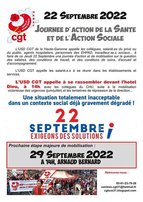 Une Nouvelle Fois La Cgt Sant Action Sociale Appelle Ne Plus