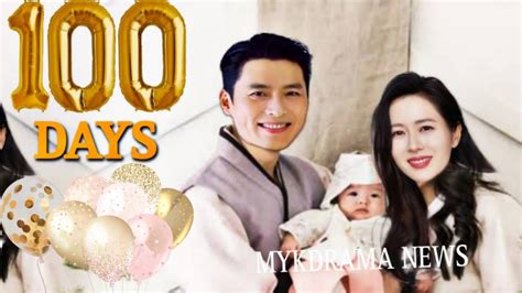 Overjoyed Hyun Bin And Son Ye Jin Celebrating Baek Il Of Baby Alkong