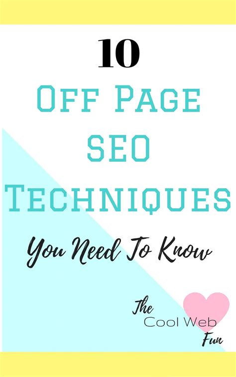 off page seo tech - Cool Web Fun