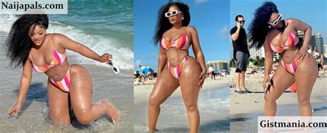 Actress Destiny Etiko Flaunts Her Surgically Enhanced Body In Bikini