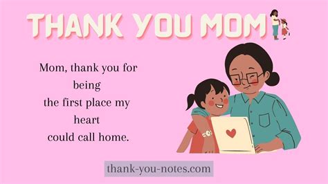 40 Best Heartfelt Thank You Mom Messages And Quotes The Thank You Notes Blog