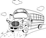 Coloriage Autobus Scolaire Pour Les Enfants Dessin Bus Imprimer