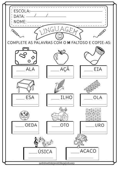 Identificando A Letra M Nas Palavras Atividades Letra E Atividades