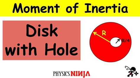 Moment Of Inertia Of A Disk With A Hole Youtube