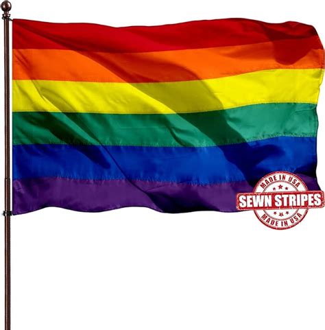 Rainbow Gay Pride Flag X Outdoor Sewn Stripes Uv Fading Resistant