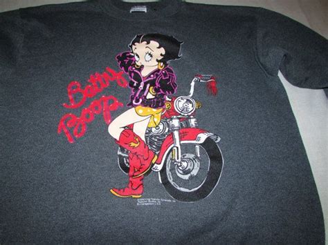 Betty Boop Biker Girl Sweatshirt By Tultex 1994 By Thatsacoolshirt 29