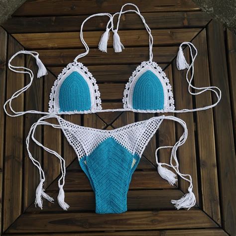 100 Handmade Classic Crochet Bikini Set 100 Handmade Crochet