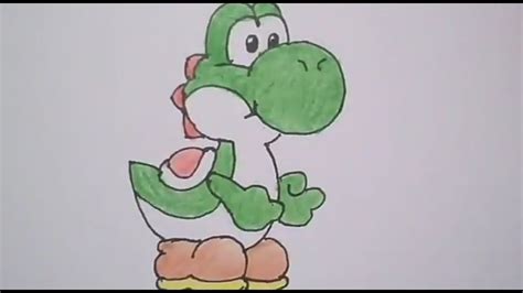 Dibujando A Yoshi De Super Mario Drawing Yoshi Of Super Mario Youtube