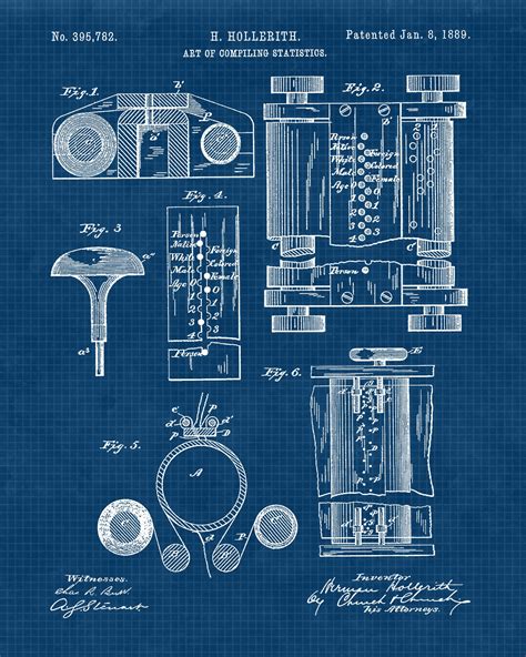 First Computer Patent Poster Prints 1 Unframed Photo Wall | Etsy