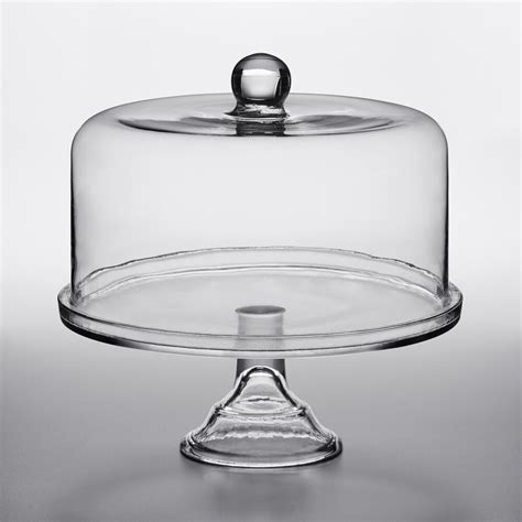 Acopa Clear Glass Cake Stand With Round Cover