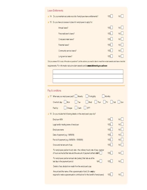 Self Audit Checklist Australia Free Download